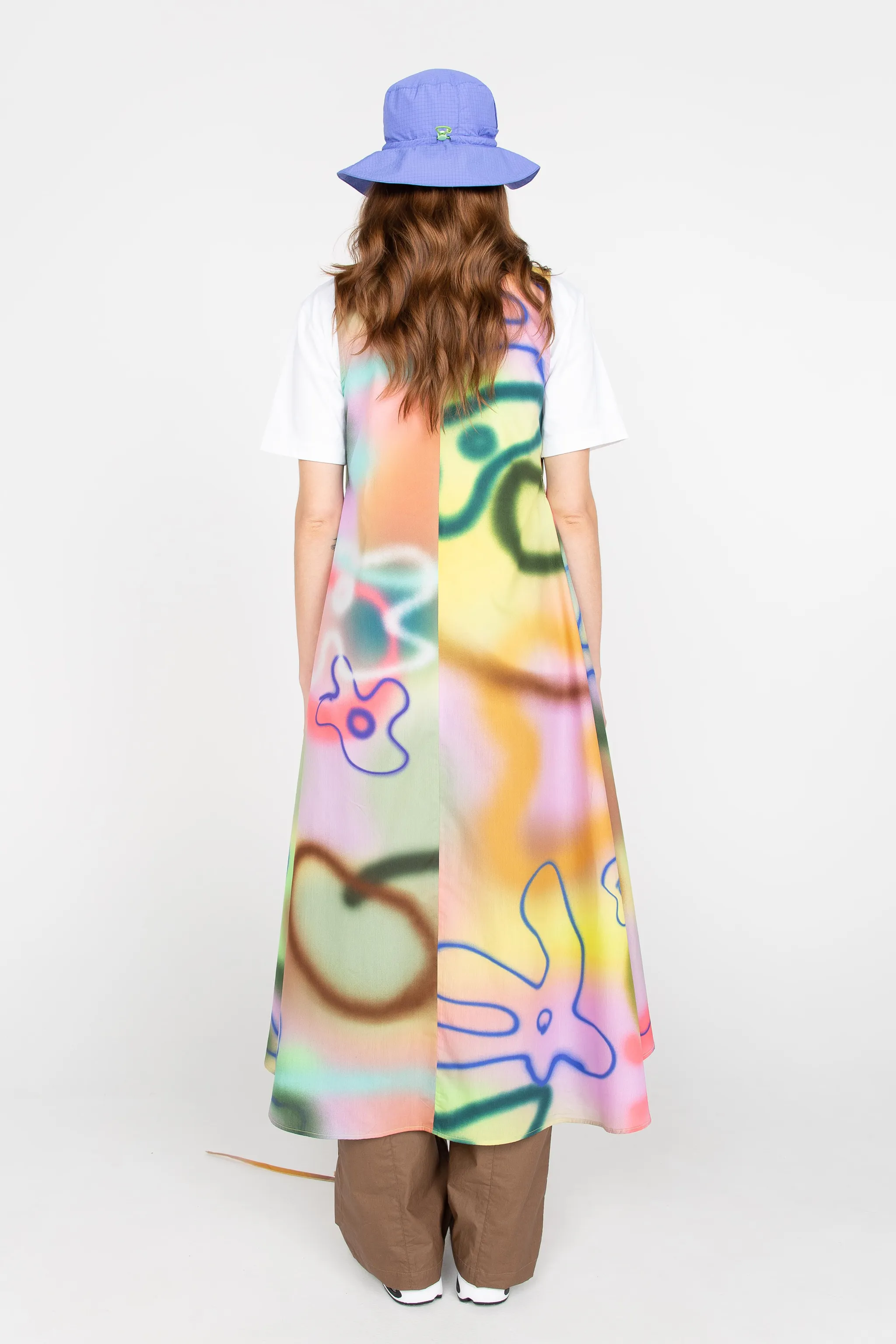 Printed asymmetric wrap dress