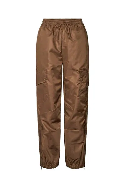 Rabens Saloner | Justa Nylon Pants - Coffee
