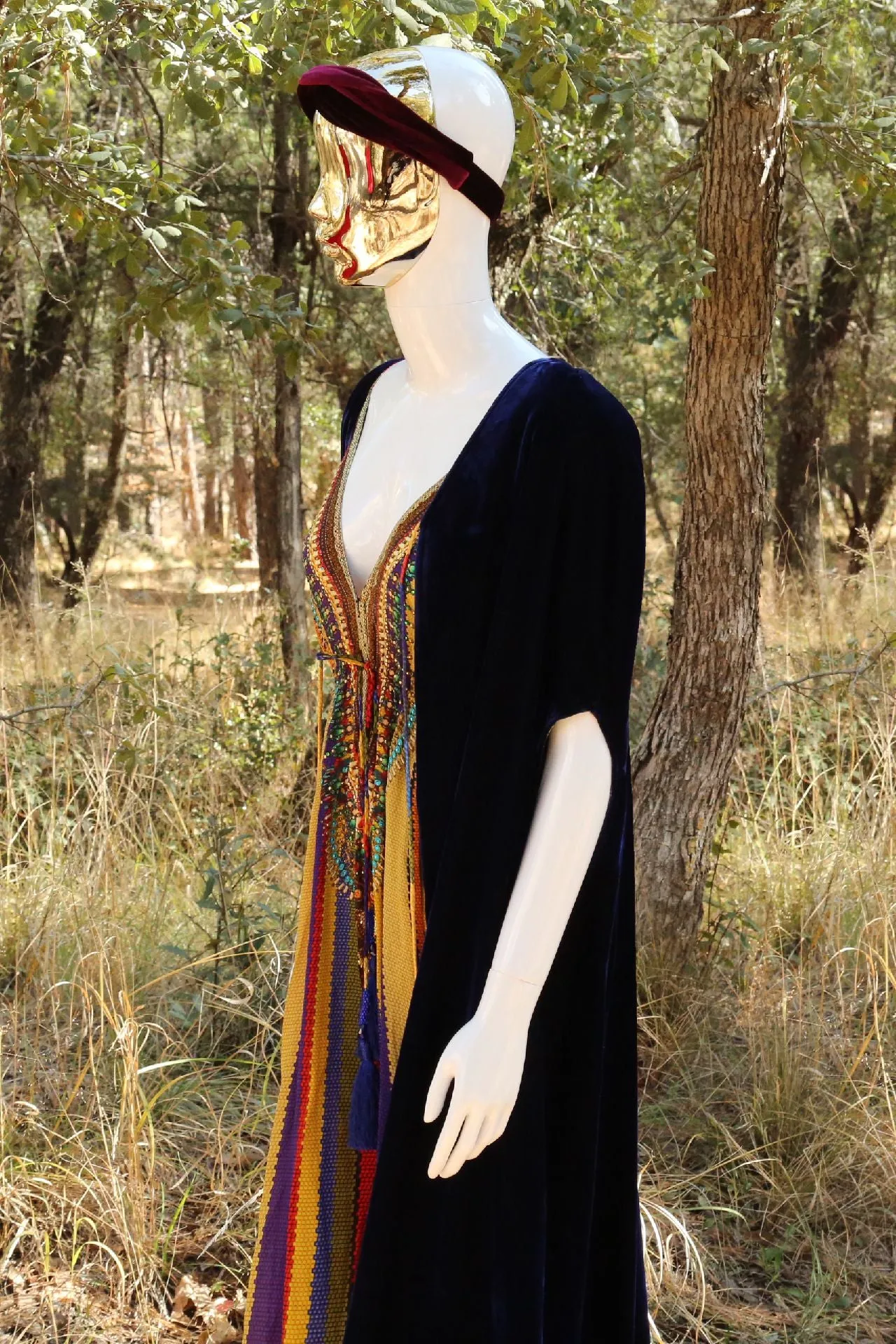Rainbow Stripe Print Wrap Front Maxi Dress
