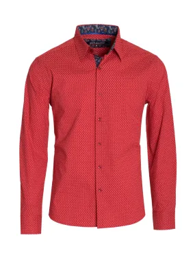 Red Polka Dots Long Sleeve Shirt (4032)