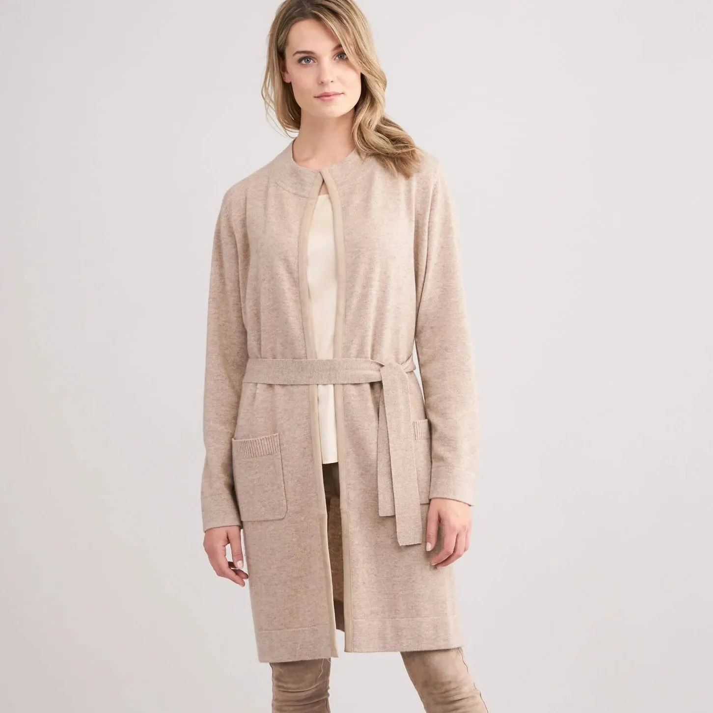 Relaxed Cashmere Cardigan With Belt