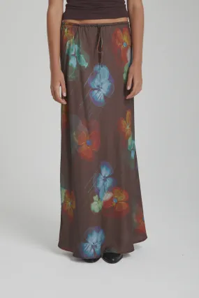 RELAXED MAXI SKIRT - PANSY DRIP