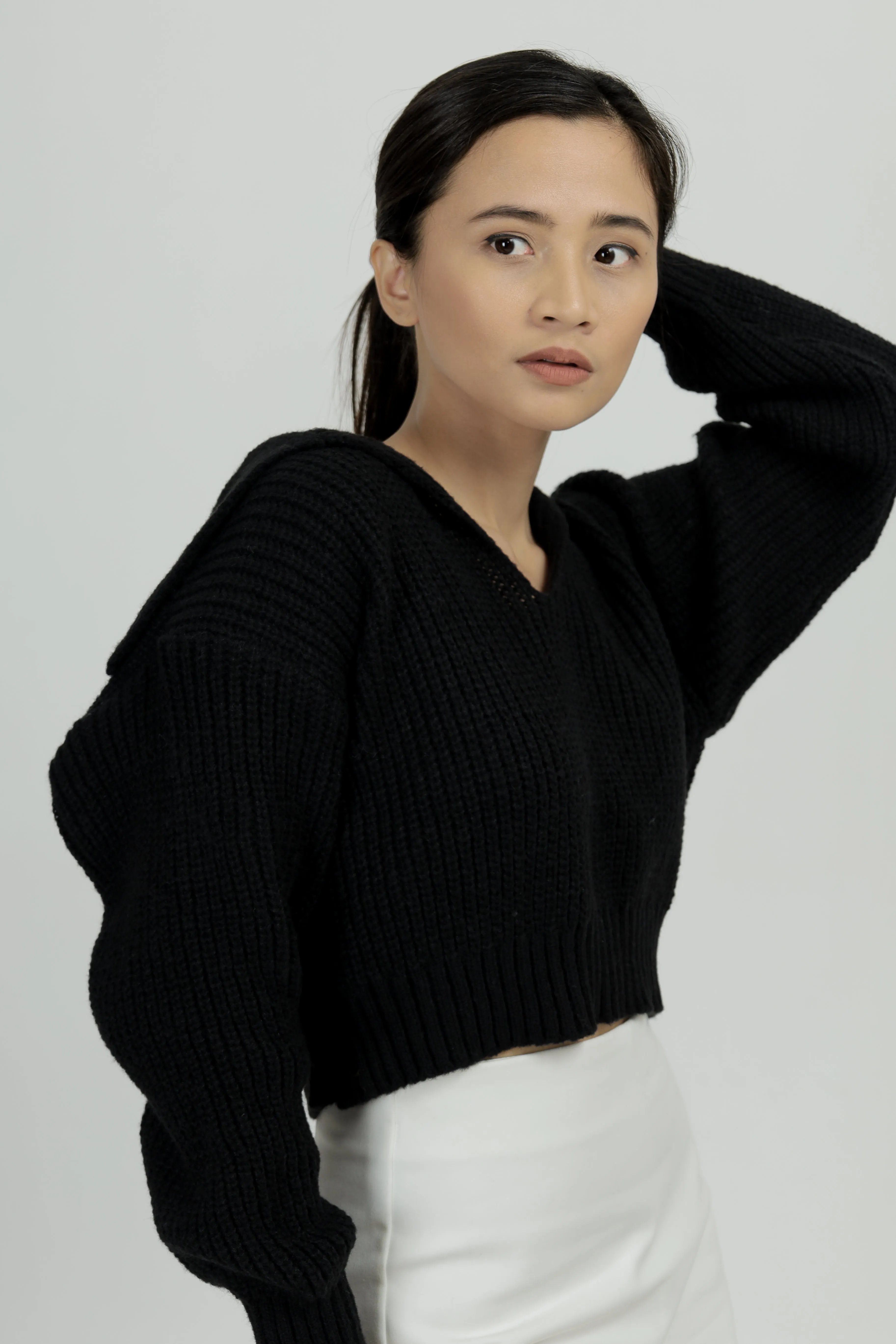 Renee Yarn Knit Crop Sweater