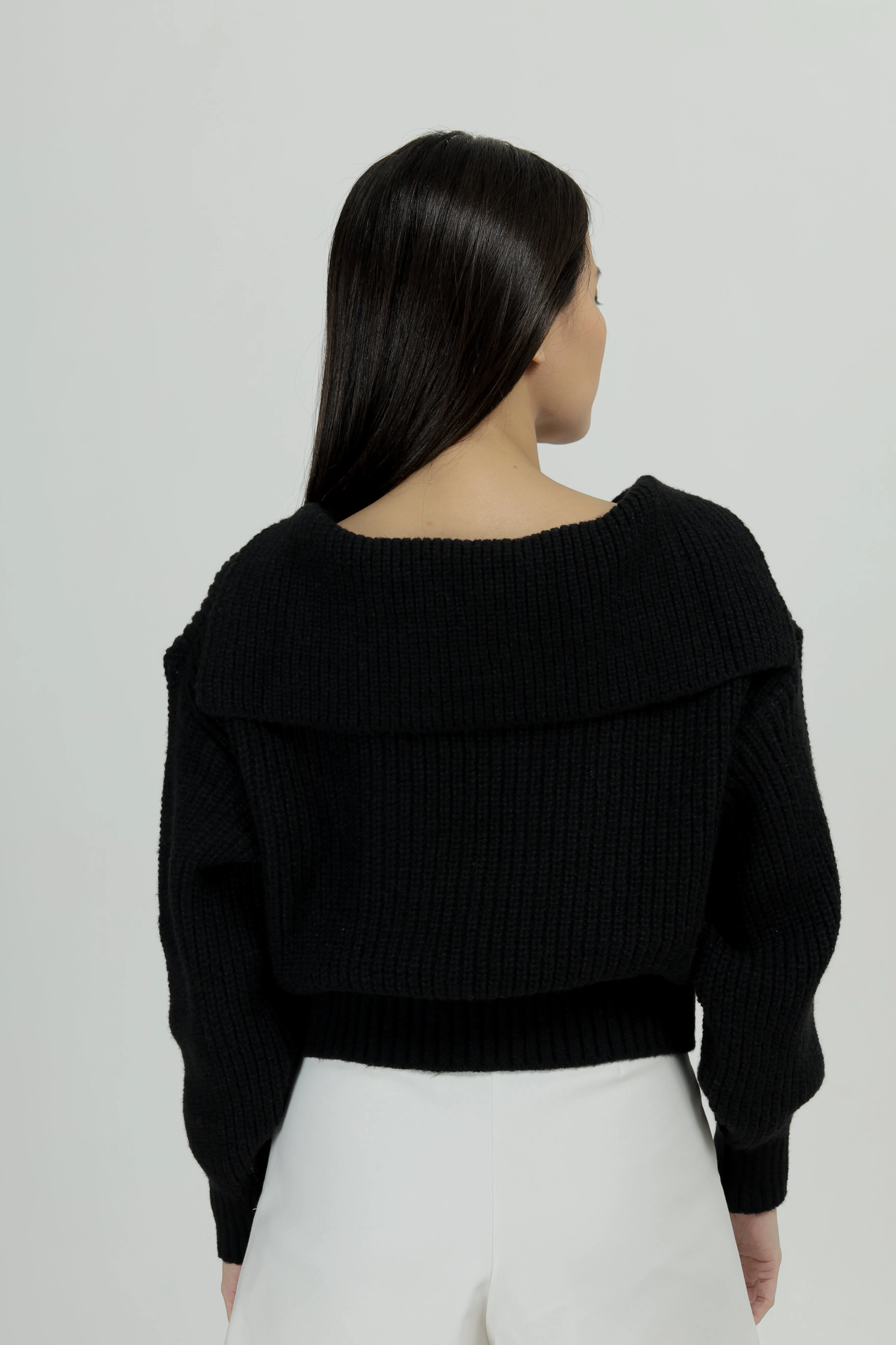 Renee Yarn Knit Crop Sweater