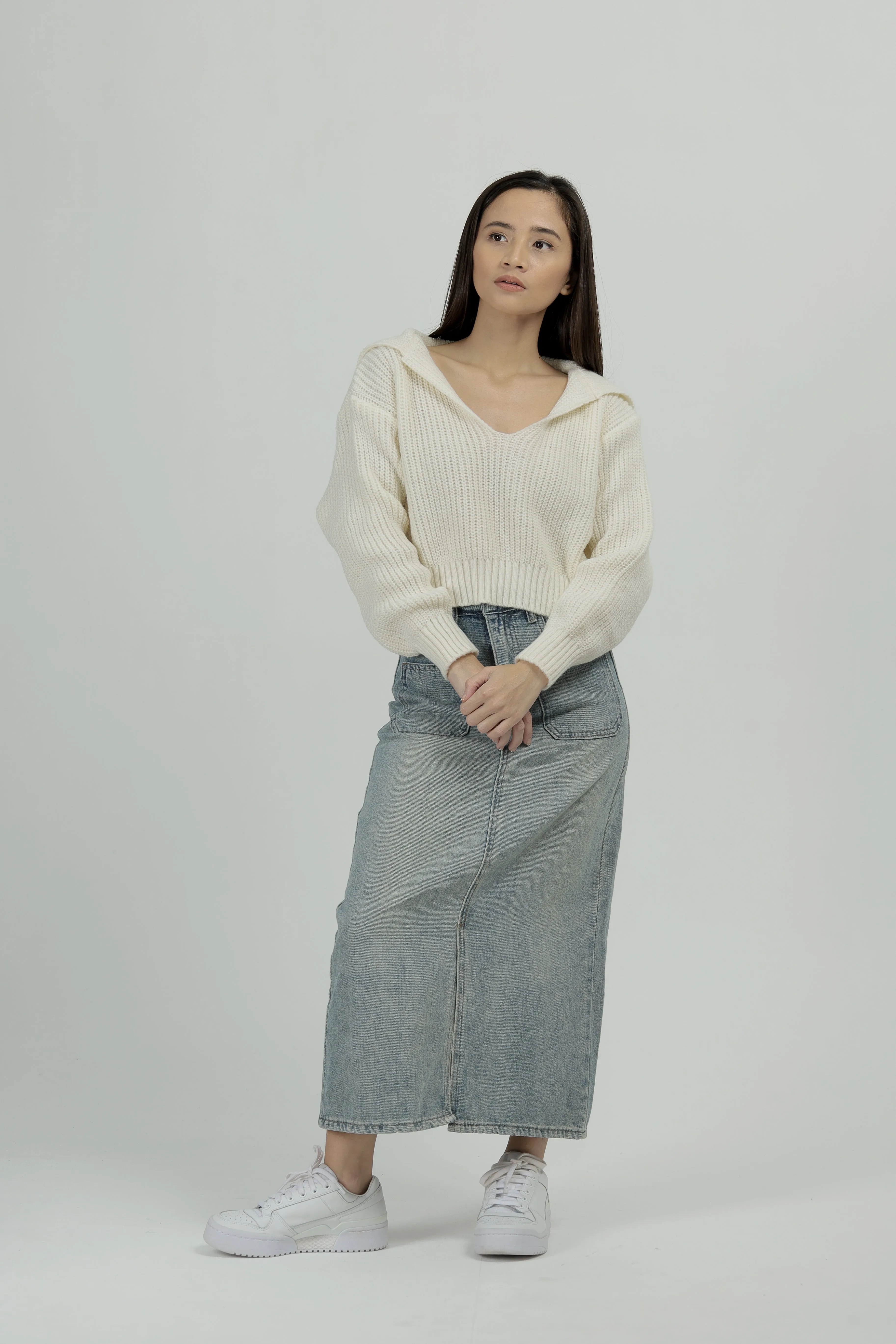 Renee Yarn Knit Crop Sweater