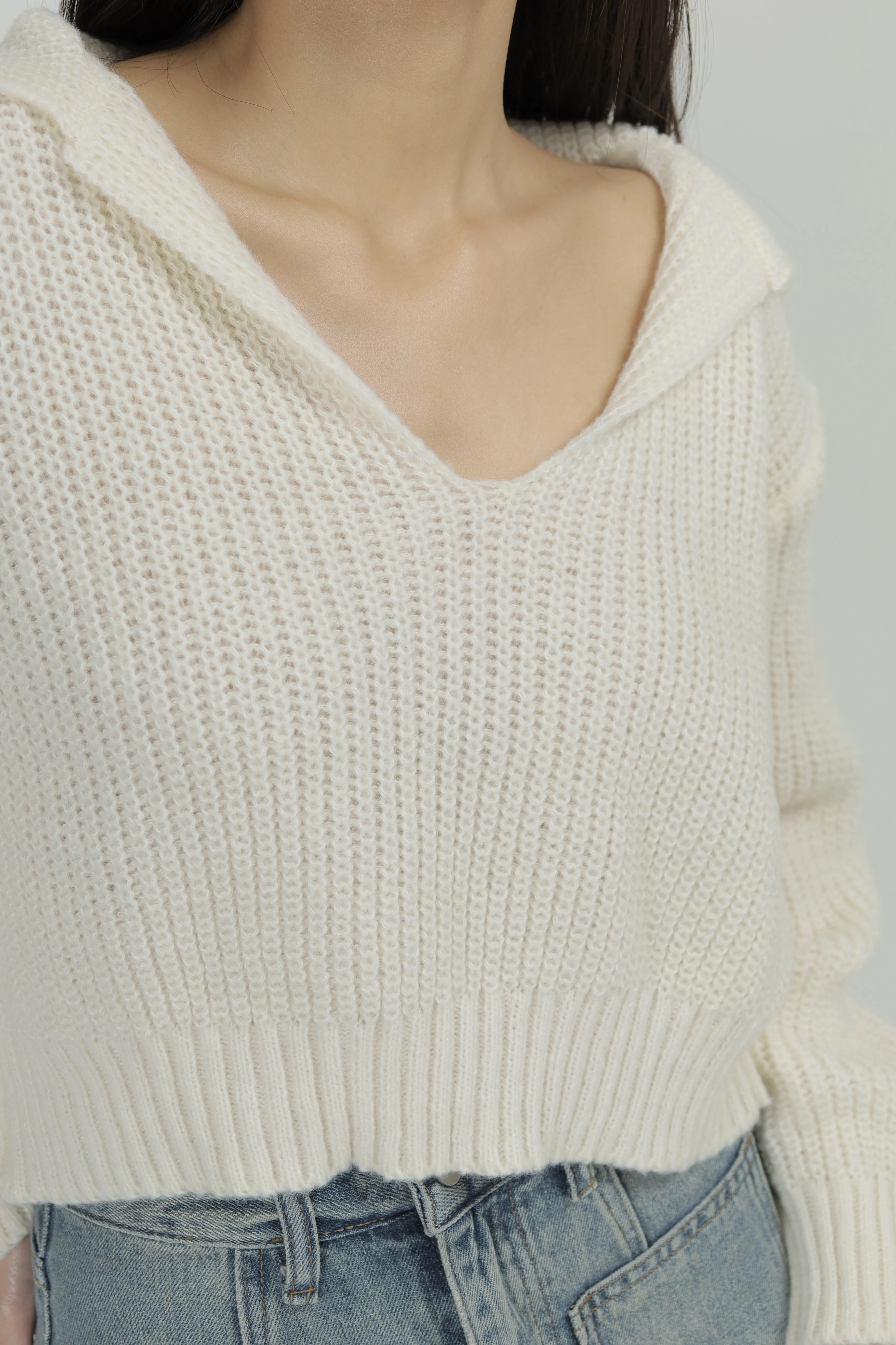 Renee Yarn Knit Crop Sweater