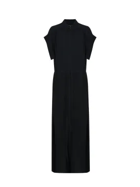 Robin Viscose Shirt Dress (Black)