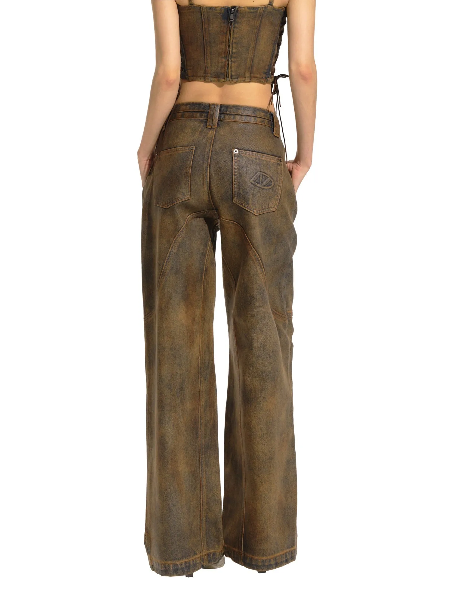 Rust Brown Derv Jeans