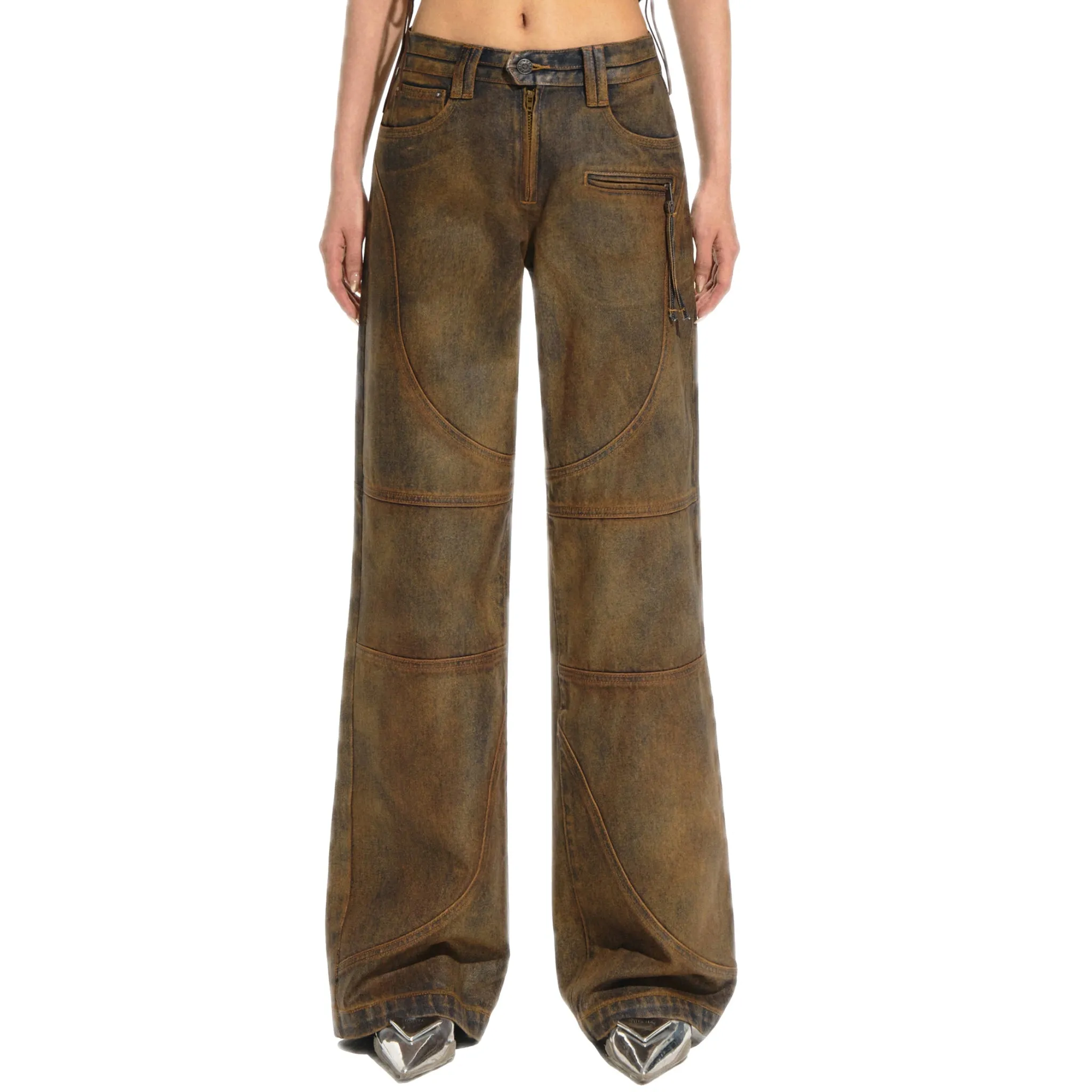 Rust Brown Derv Jeans