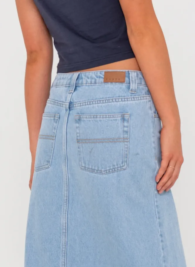 Rusty Celeste Low Rise Denim Skirt