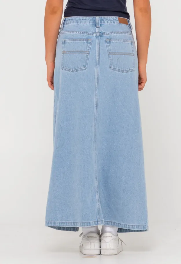 Rusty Celeste Low Rise Denim Skirt