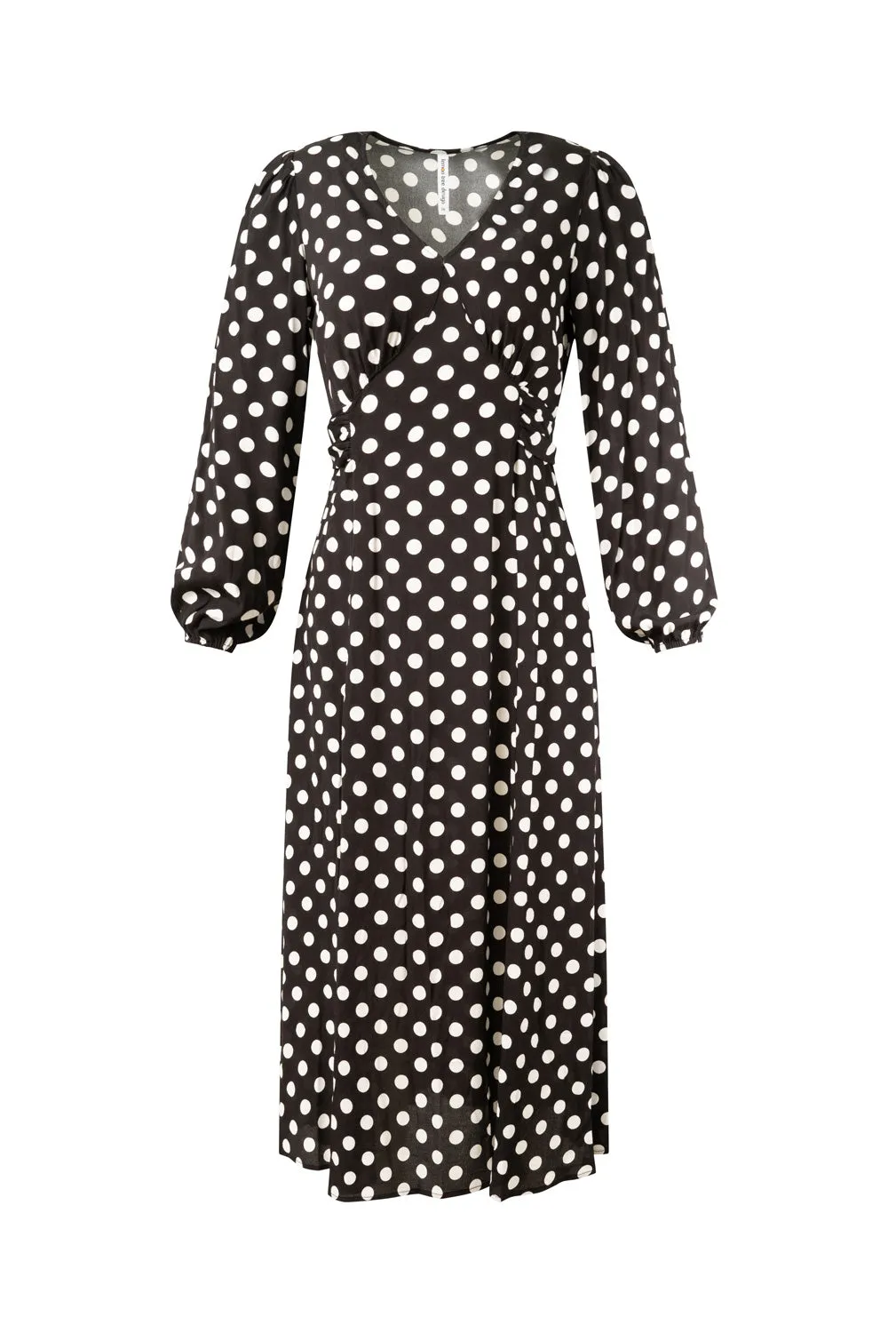 Sabrina Dress Latte Polkadot