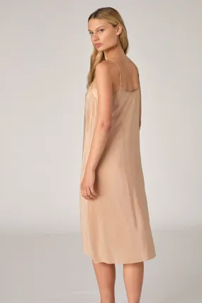 Silk Crepe Slip - Nude