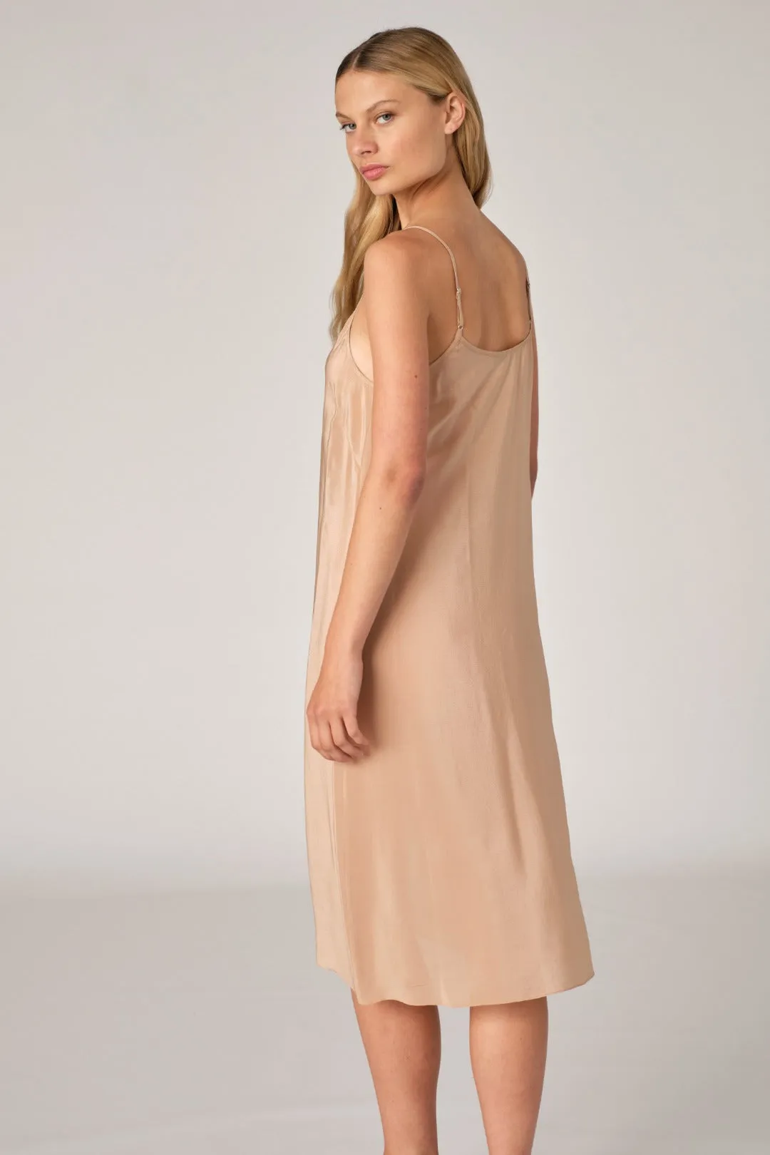 Silk Crepe Slip - Nude