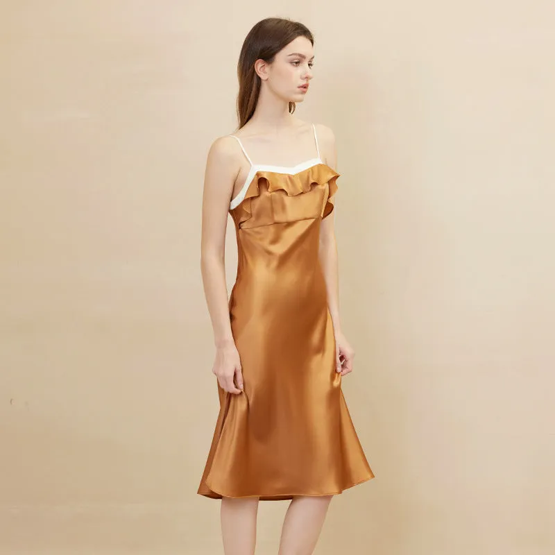 Silk Dress - Adjustable Straps Slip Extended Long