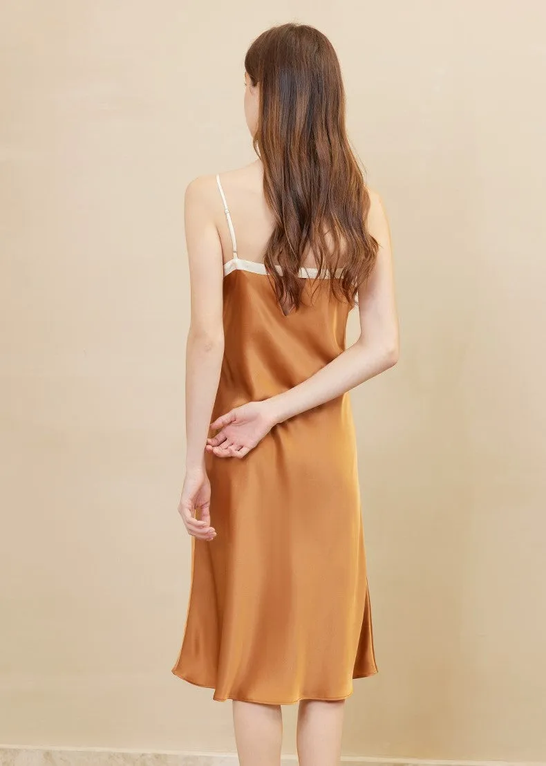 Silk Dress - Adjustable Straps Slip Extended Long