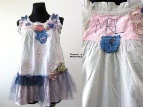Sleeveless Summer Top,M Boho Chic Shirt Dress
