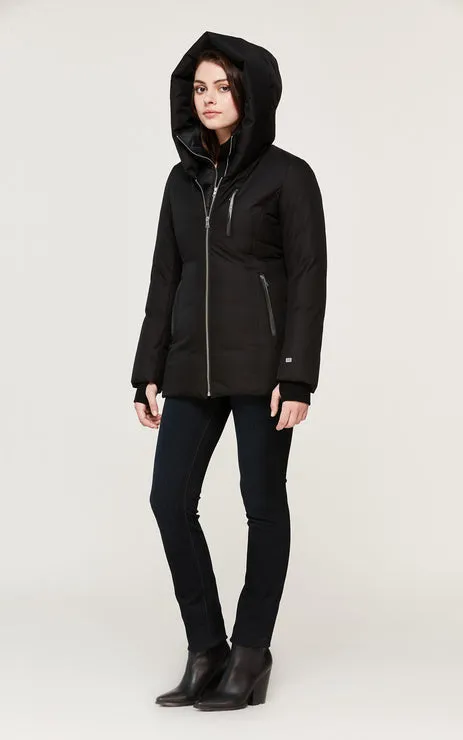 Soia&Kyo Fannia Hooded Hip-Length Brushed Down Coat