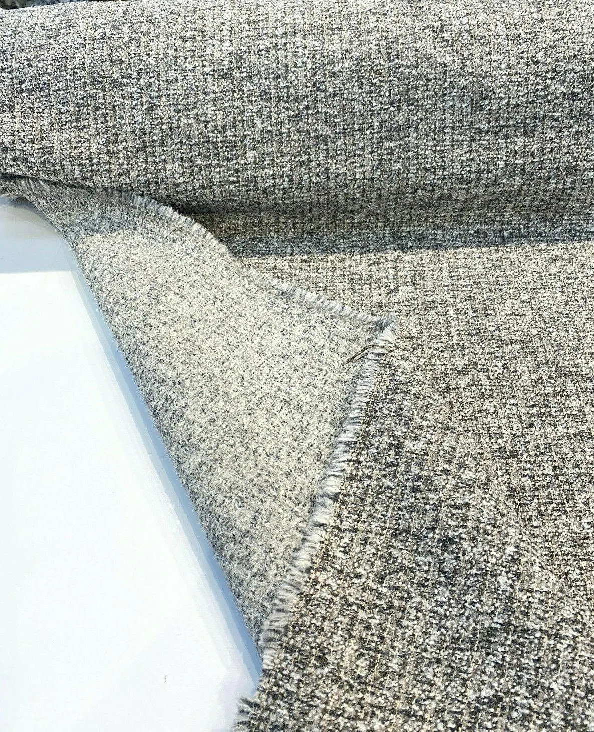 Splendor Pewter Tweed Lee Jofa Chenille Upholstery Fabric by the yard