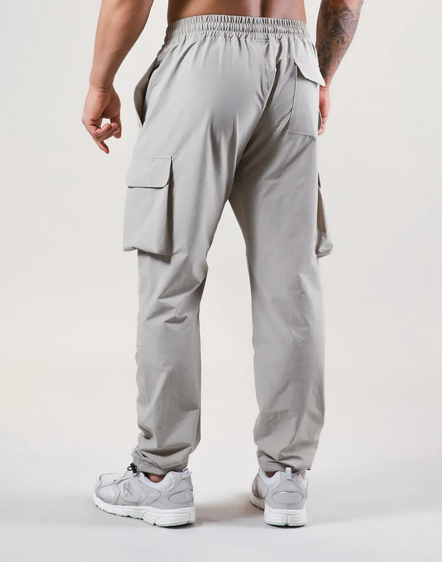 Stretch Nylon Cargo Pants - Grey