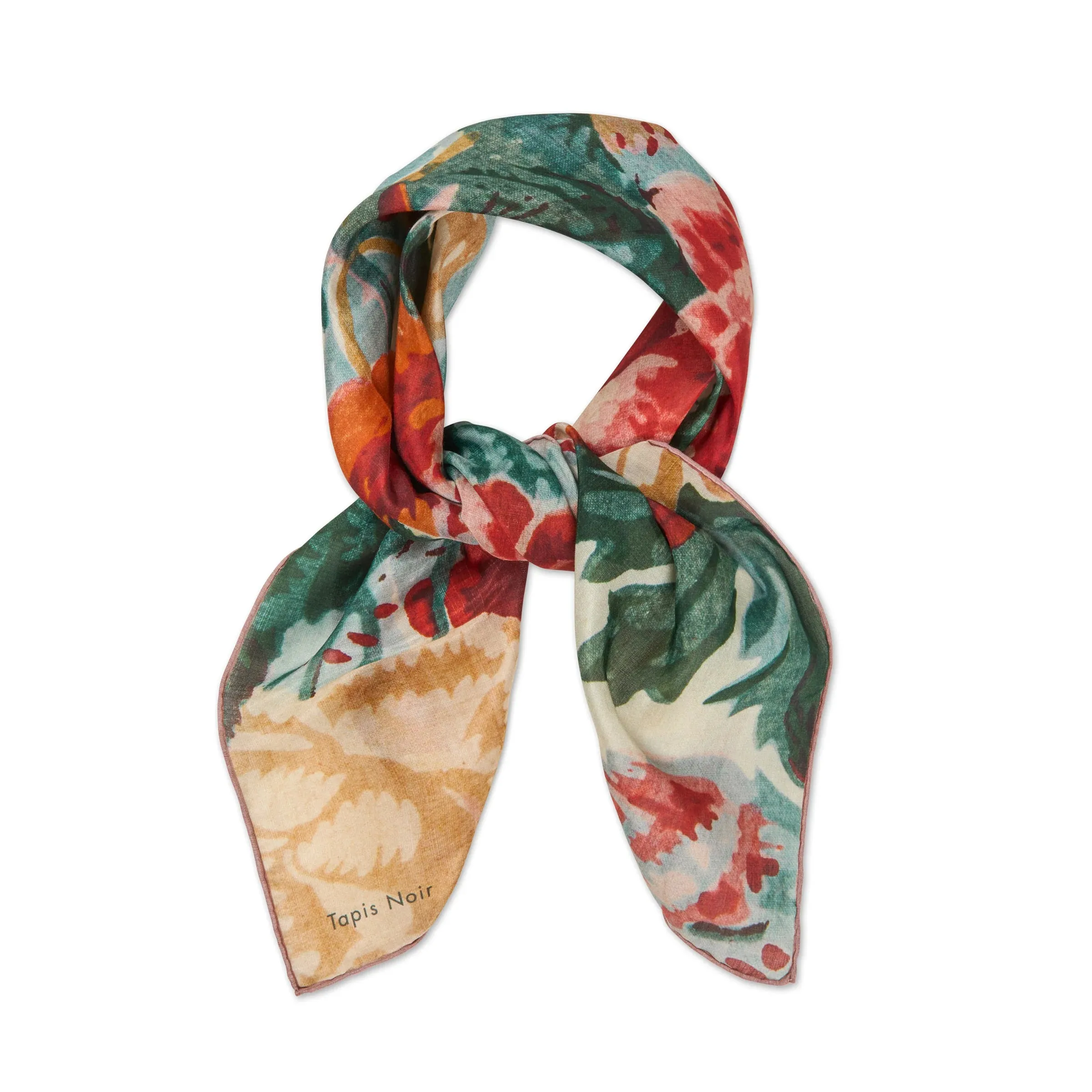 Tapis Noir Light Multicolour Flower Scarf