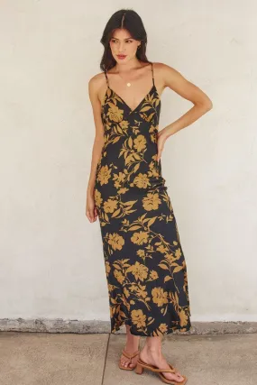 Undeniable Open Back Satin Dress