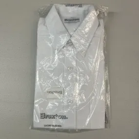 Vintage 80s Bruxton Men's Formal Dress Shirt White Size 18