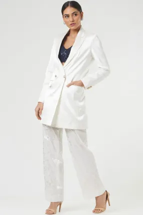 White Cotton Women's shimmer pants