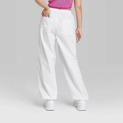 WILD FABLE - Low-Rise Parachute Cargo Pants