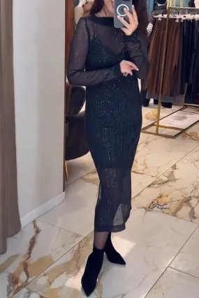 Women's Hollow Sequin Dress