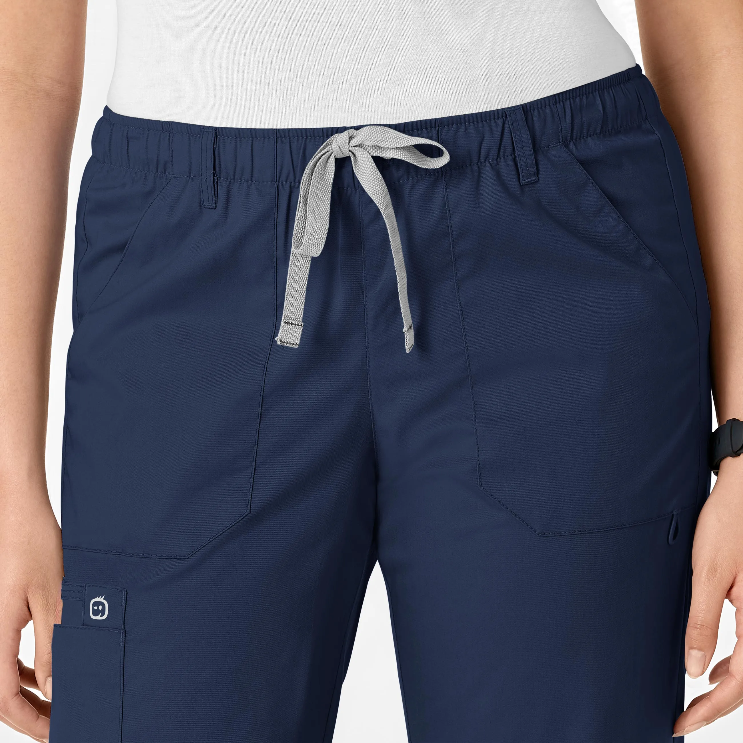 WonderWORK Women's Straight Leg Cargo Scrub Pant - Navy