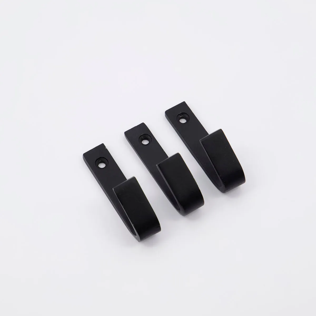 Wooden Coat Rack | Single Black Hooks