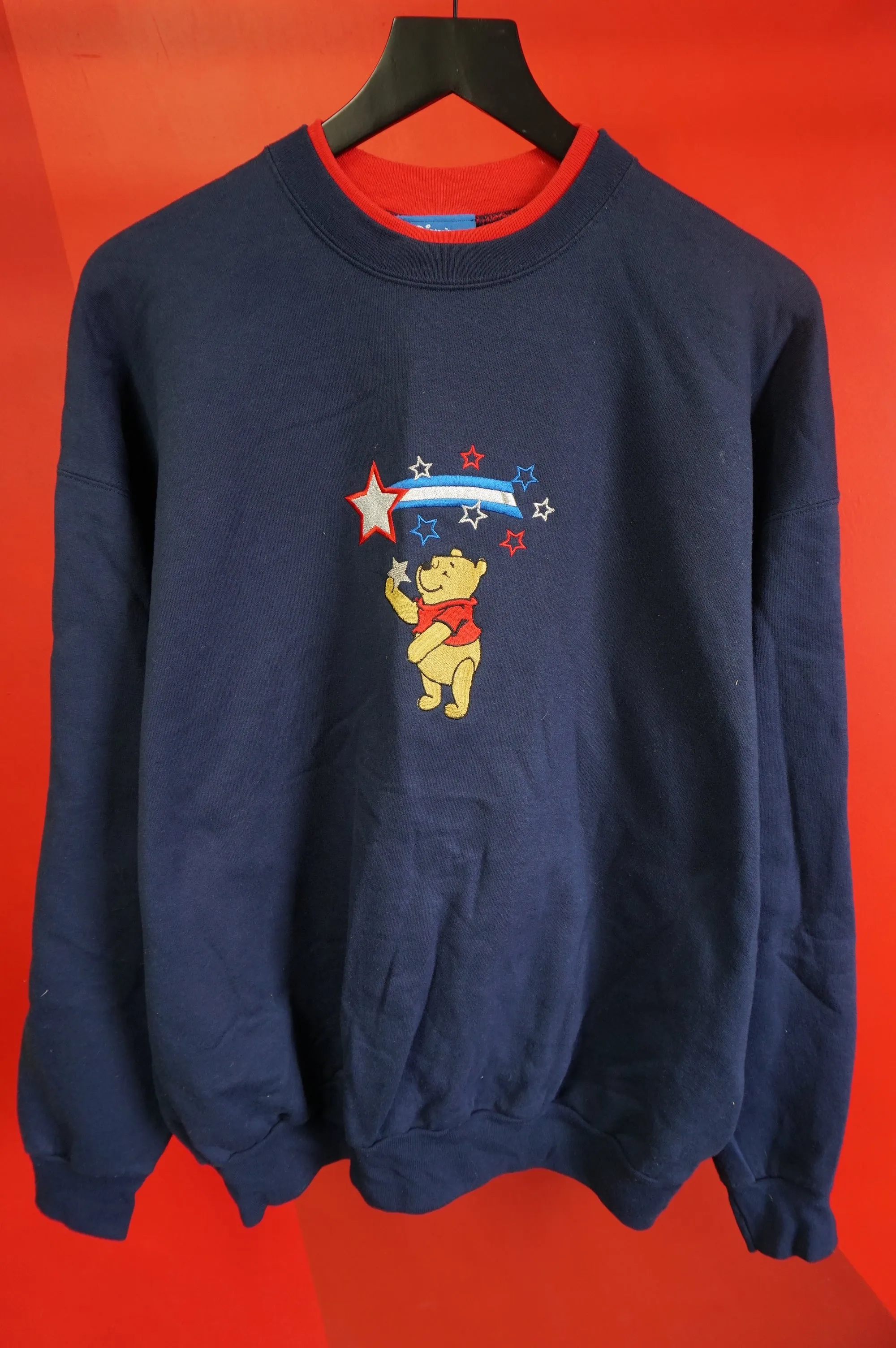 (XL) Vtg Patriotic Pooh Crewneck